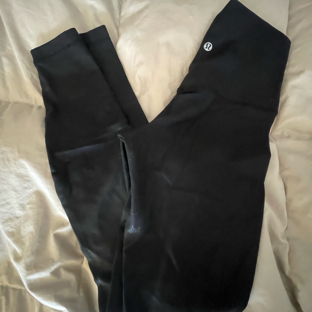 lululemon athletica Radiant Foil  Black Leggings